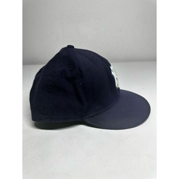 New York Yankees Hat Cap New Era Size 7 1/2 Fitted 59Fifty Wool Y2K Blue - Picture 4 of 13